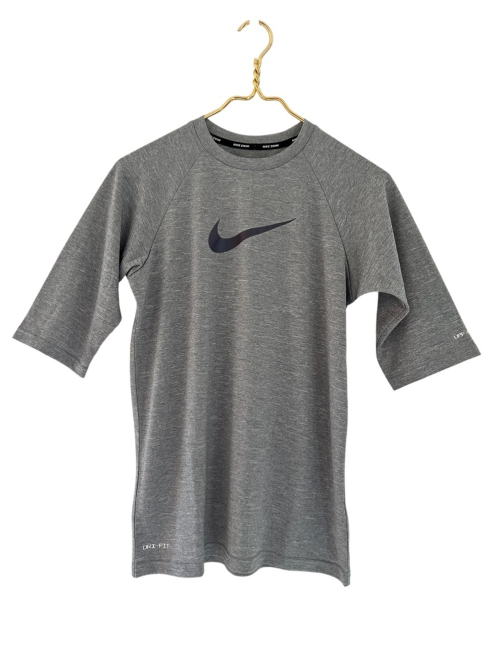 Nike Swim Dri-FIT UPF 40+ Rash Guard Gray Boys XL NWT